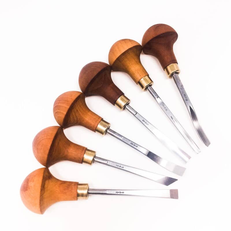 Linoleum and Block Cutters Set A by Pfeil Woodworker Specialties