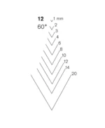 #12 Straight 60 Degree V-Parting Tools by Pfeil - Image 2