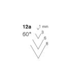 #12A Short Bent V-Parting Gouges by Pfeil Swiss Made - Image 2
