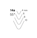 #14A Short Bent V-Parting Gouges by Pfeil Swiss Made - Image 2