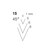 #15 Straight 45 Degree V-Parting Tools by Pfeil - Image 2
