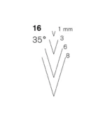 #16 Straight 35 degree V-Parting Tool by Pfeil - Image 2