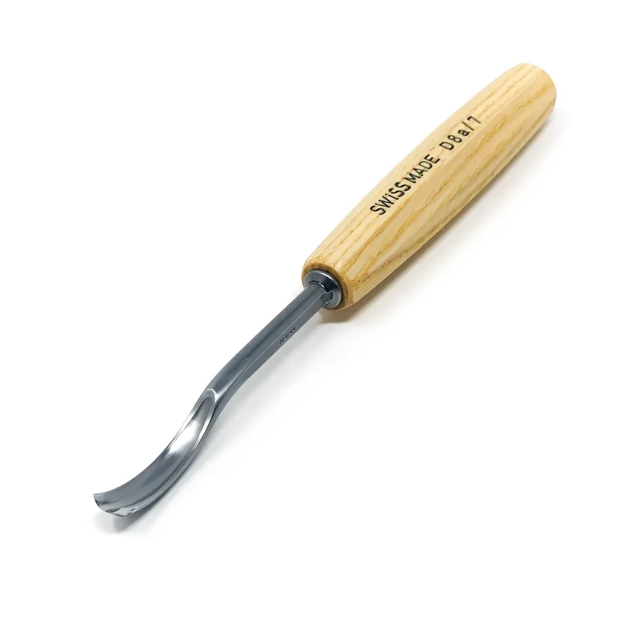 Medium Sized Tools D 8A Short Bent Spoon Gouge by Pfeil - Image 1