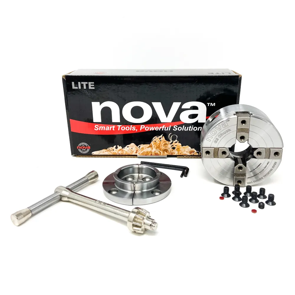 NOVA-LL-48286_insert_type_G3_chuck_kit_promo_shot NOVA 48286 G3 Chuck Kit with 2" Jaws - Includes Custom Insert - Image 1