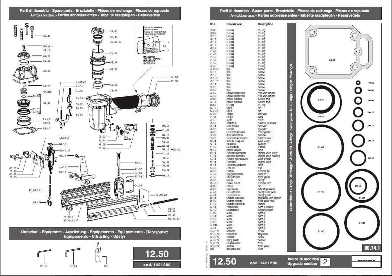 OMER 39.00 Exhaust Seal for most small tools (PR28, 3G16, etc) - Image 2