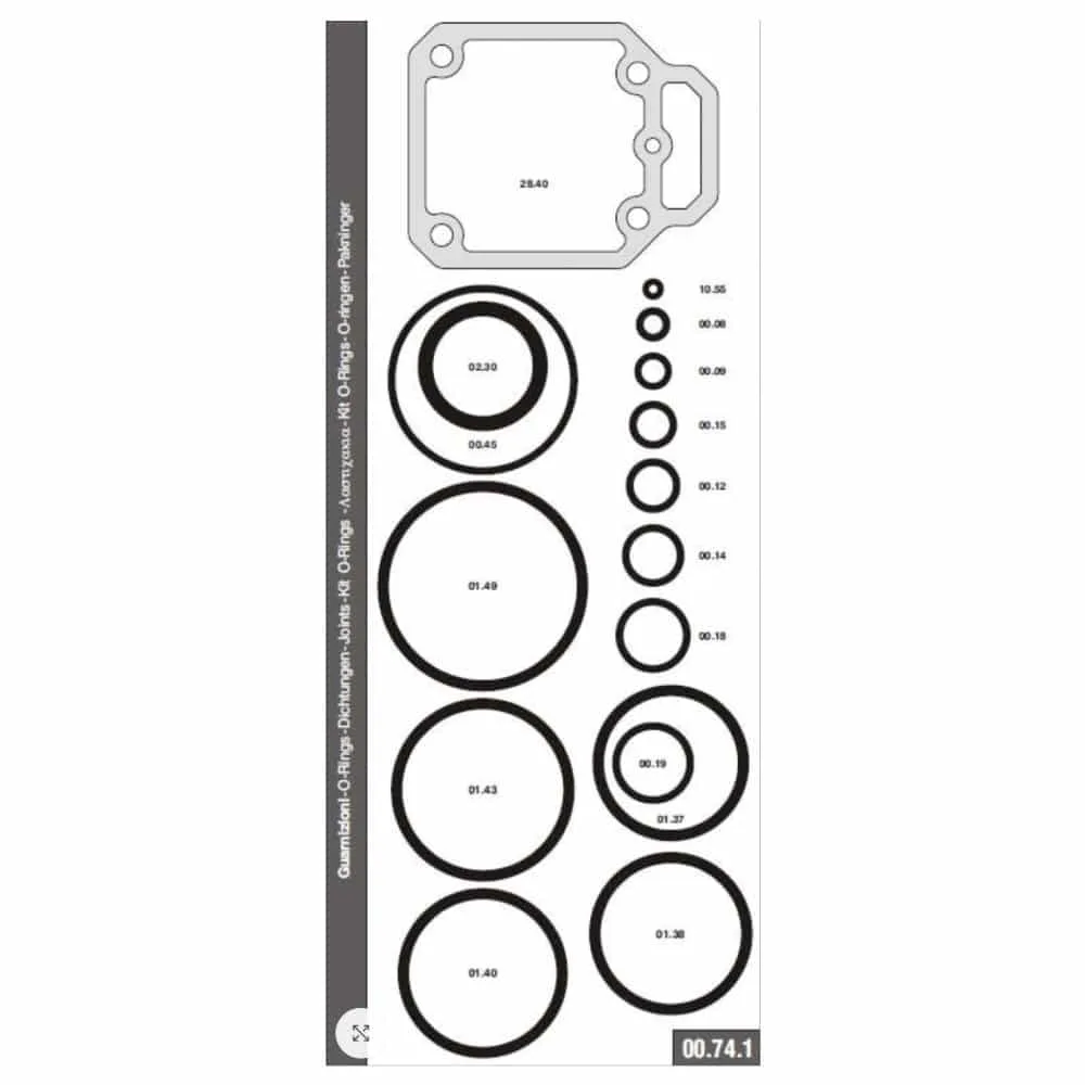 OMER 00.74.1 Repair Kit for 12.50 18 Gauge Brad Nailer, 90.38 Stapler & 90.38 FL2 stapler - Image 2
