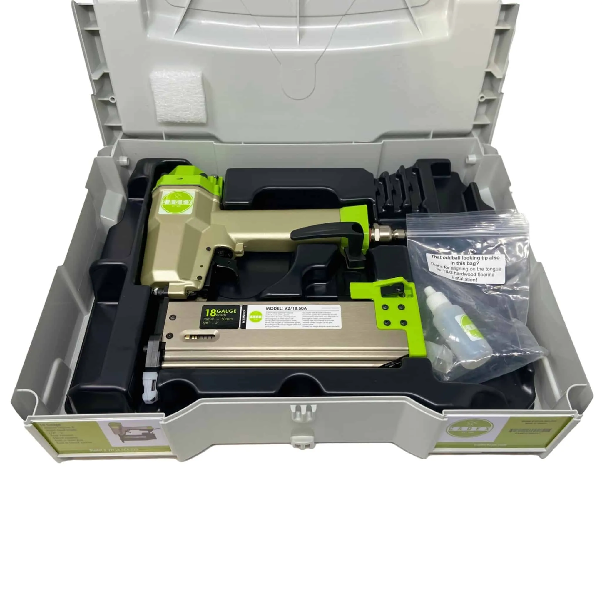 Cadex V2/18.50A 1/2" - 2" 18 Gauge Brad Nailer With Reverse Contact Safety & Systainer Case - Image 3