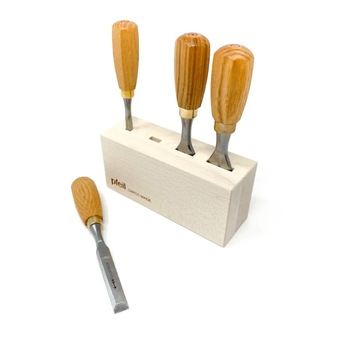4 Piece Butt Chisel Set by Pfeil Swiss Made | Woodworker Specialties
