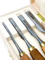4 Piece Carpenter Chisel Set by Pfeil Swiss Made - Image 2