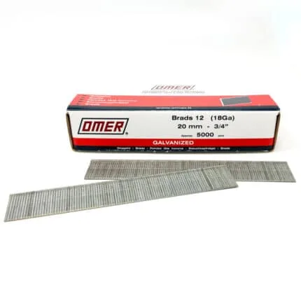 Omer 18 Gauge Brad Nails 20mm (3/4″)