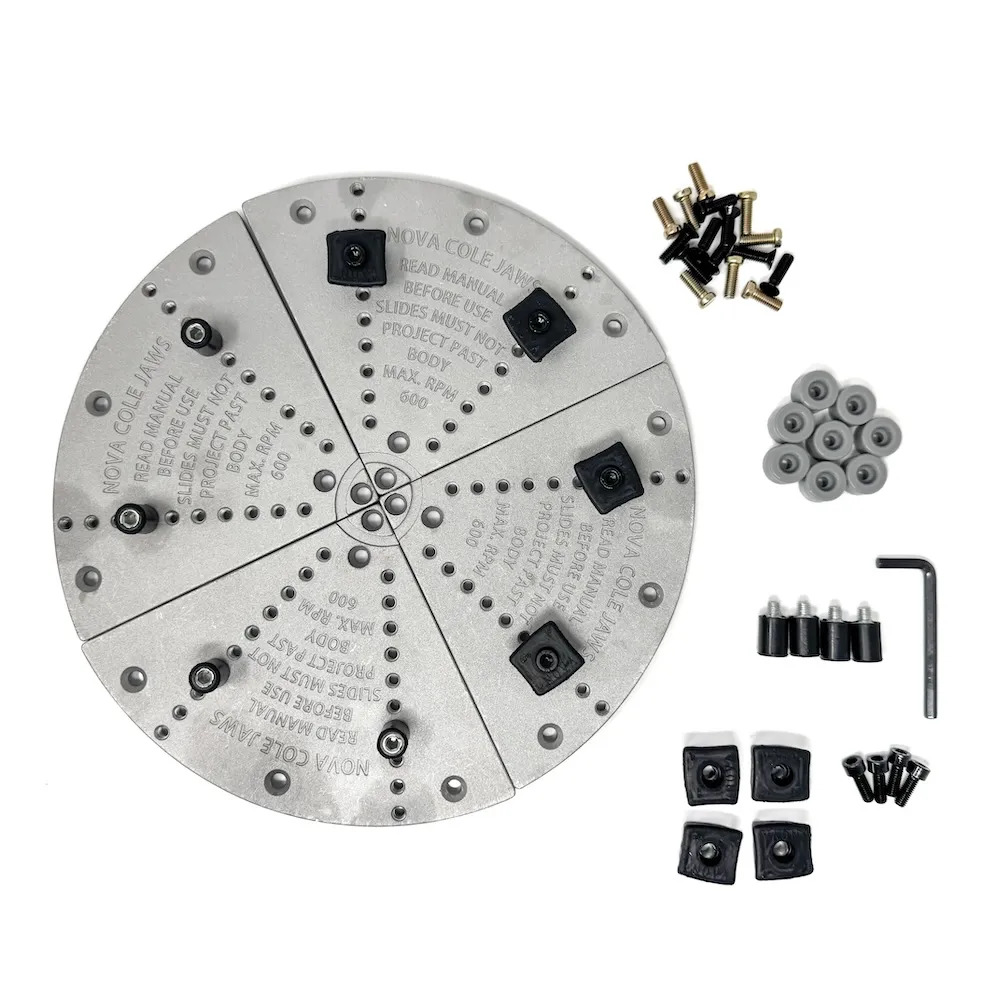 NOVA-LL-6030_6040_12_inch_cole_jaws_and_buffer_kit_1 Nova 6040 Cole Jaw kit (12") - Image 1