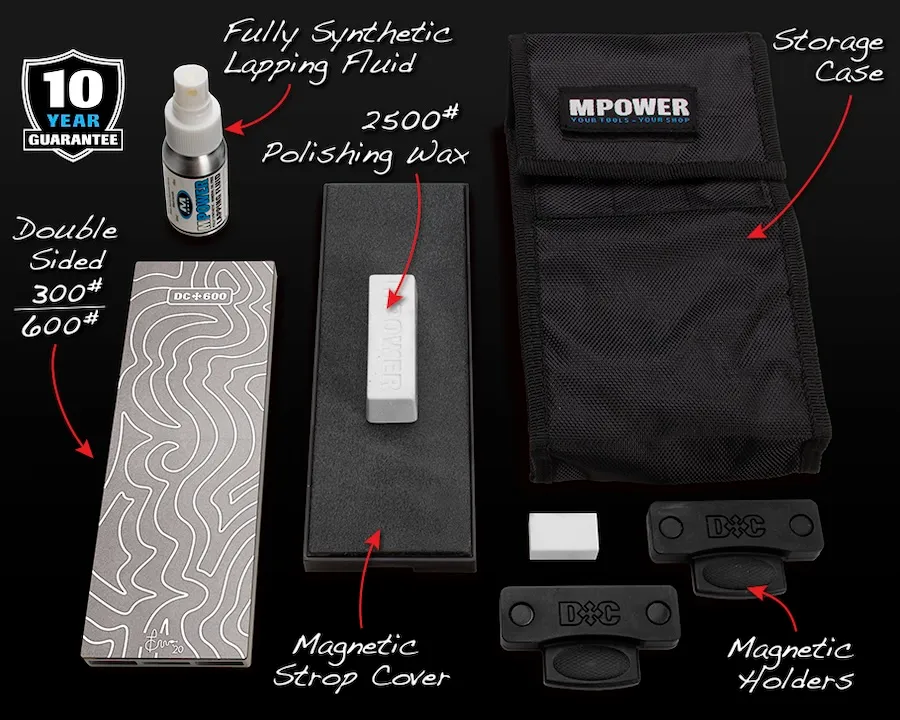 MPOWER 8" Double-Sided Diamond Bench Stone Kit 300/600 grit - Image 2
