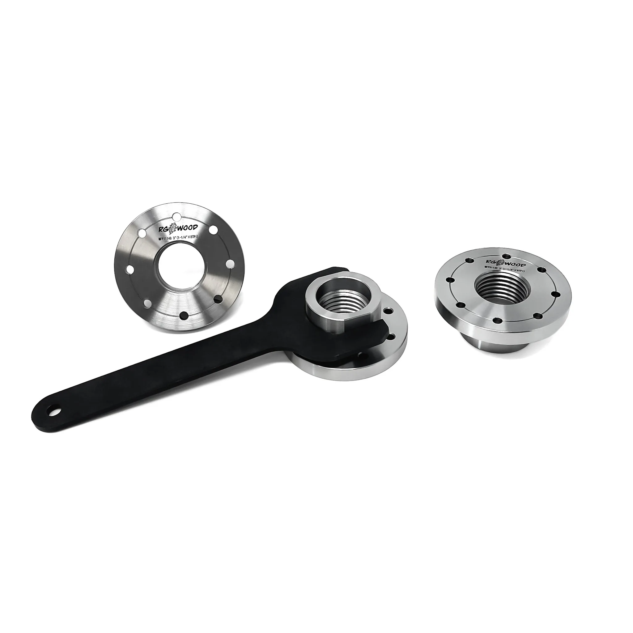 RGWOOD 3 Piece 3” Wood Lathe Faceplate Bundle (1-1/4” x 8tpi) - Image 2