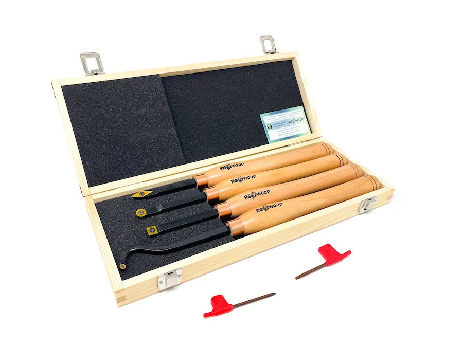 RGW-TTS4CS A RGWOOD Small Carbide Turning Tool Set - Image 1